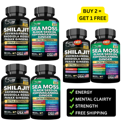 Nature's Vitality Boost Kit Bundle - Sea Moss & Shilajit