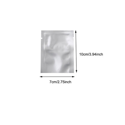Silver Pure Aluminum Foil Package Bag Coffee Sugar Pouches Open Tops Heat Seal Vacuum Mylar Foil Bags for Spice Powder Storage