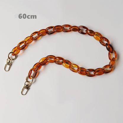 Resin acrylic shoulder bag chain