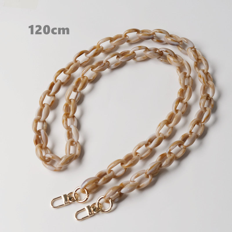 Resin acrylic shoulder bag chain