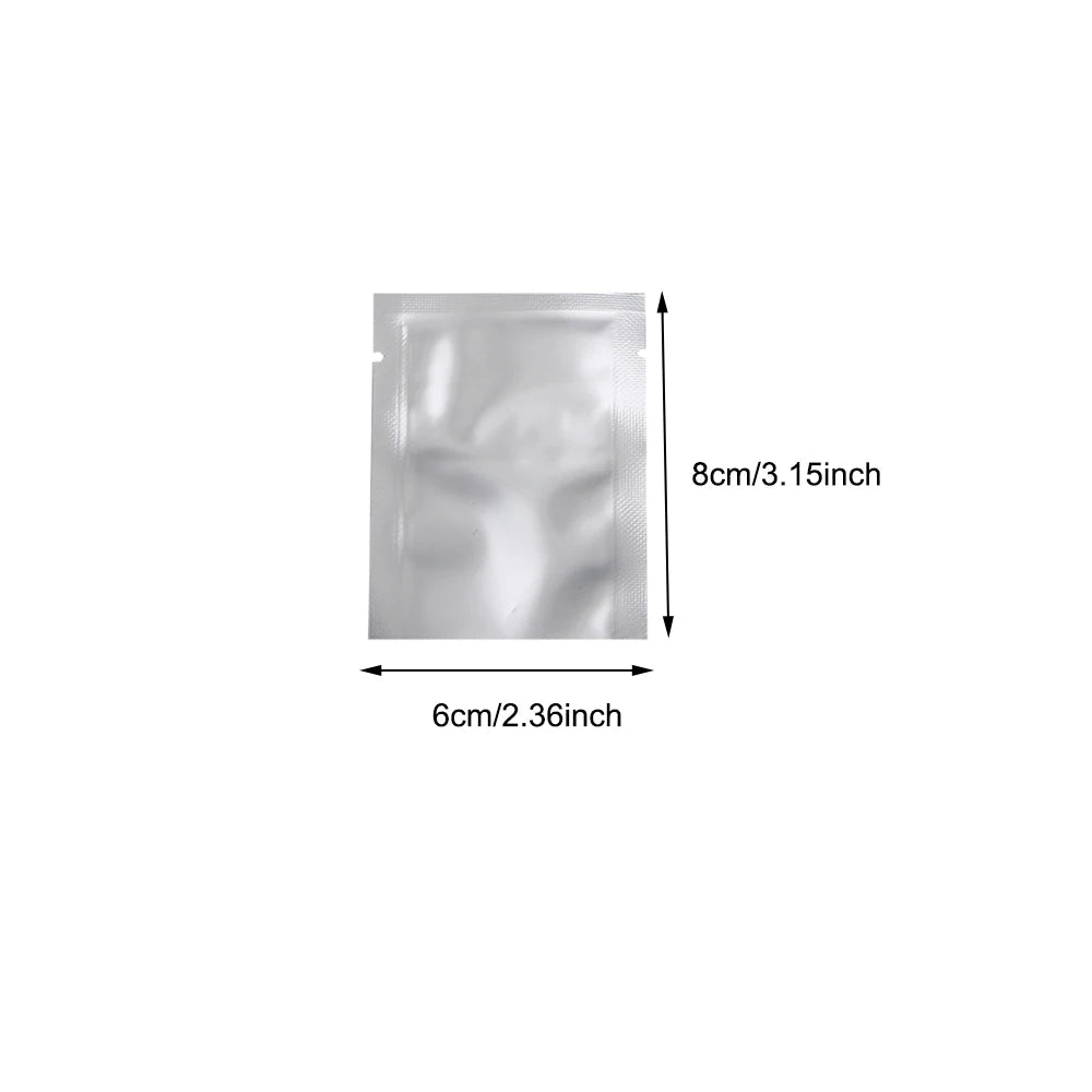Silver Pure Aluminum Foil Package Bag Coffee Sugar Pouches Open Tops Heat Seal Vacuum Mylar Foil Bags for Spice Powder Storage