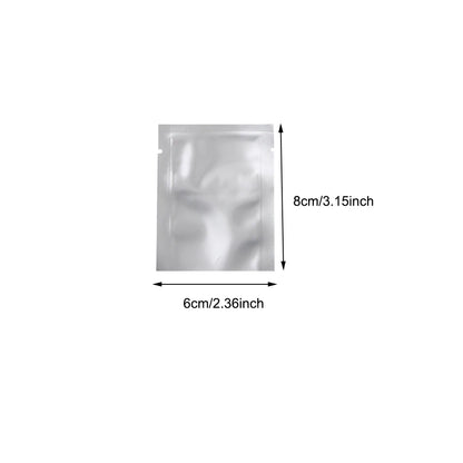 Silver Pure Aluminum Foil Package Bag Coffee Sugar Pouches Open Tops Heat Seal Vacuum Mylar Foil Bags for Spice Powder Storage