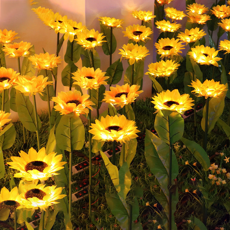 Sunflower Solar LED Garden Lights
