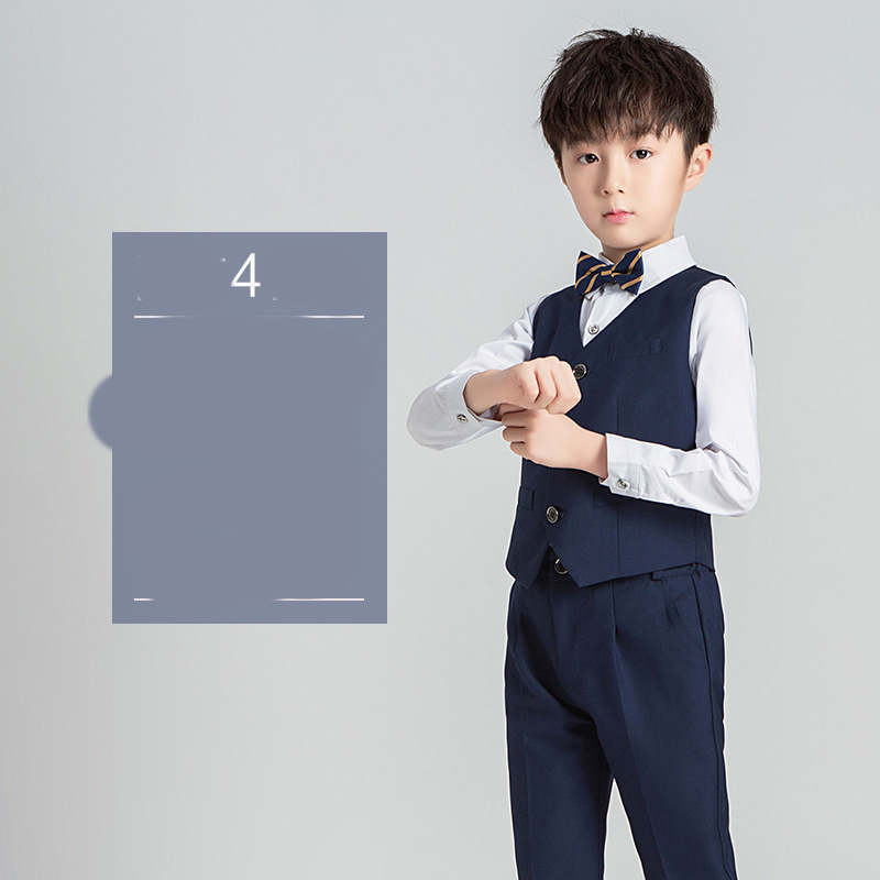 Children's Suit Boys Solid Color Flower Girl Dress  Catwalk Performance Clothing