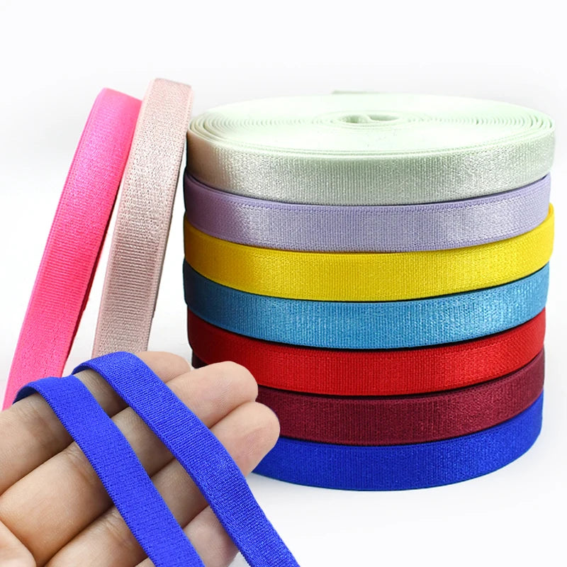 5/10/20Meters 10mm Elastic Bands for Bra Underwear Shoulder Strap Nylon Webbing Tape Sewing Rubber DIY Garment Belt Accessories