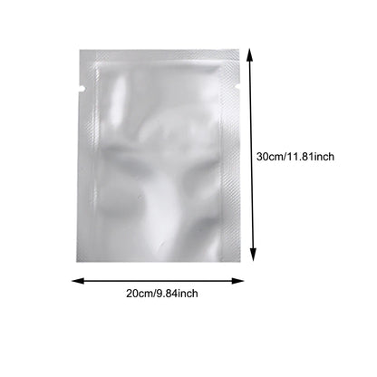 Silver Pure Aluminum Foil Package Bag Coffee Sugar Pouches Open Tops Heat Seal Vacuum Mylar Foil Bags for Spice Powder Storage