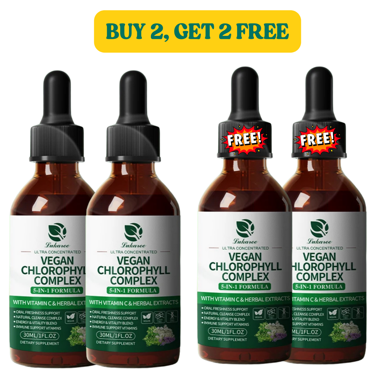 SnatchWell Chlorophyll Complex Drops (BOGO)