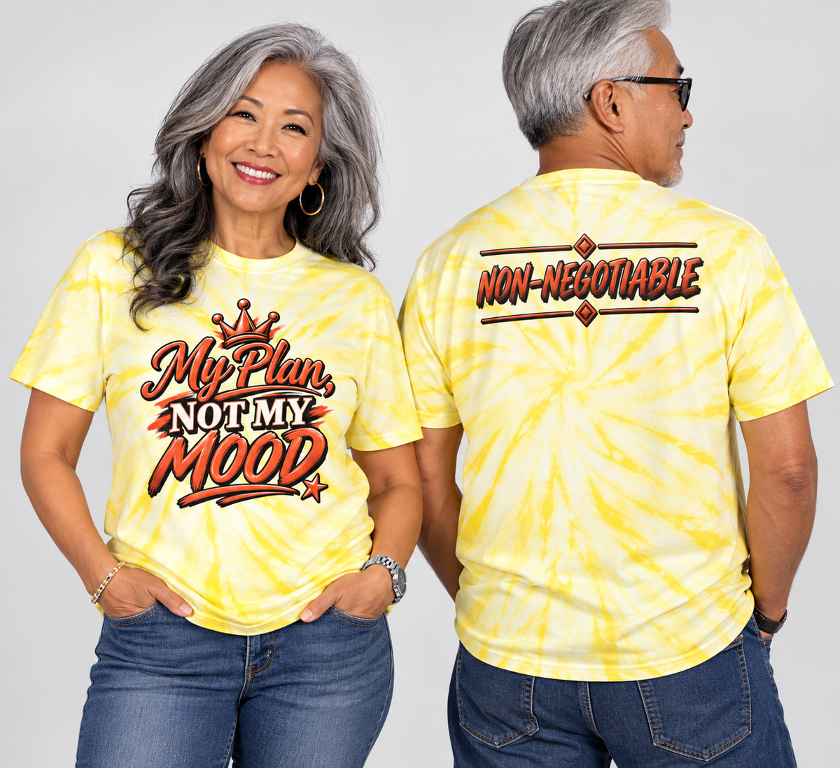 Unisex Tie-Dye Coral Yellow Tee *FREE SHIPPING*