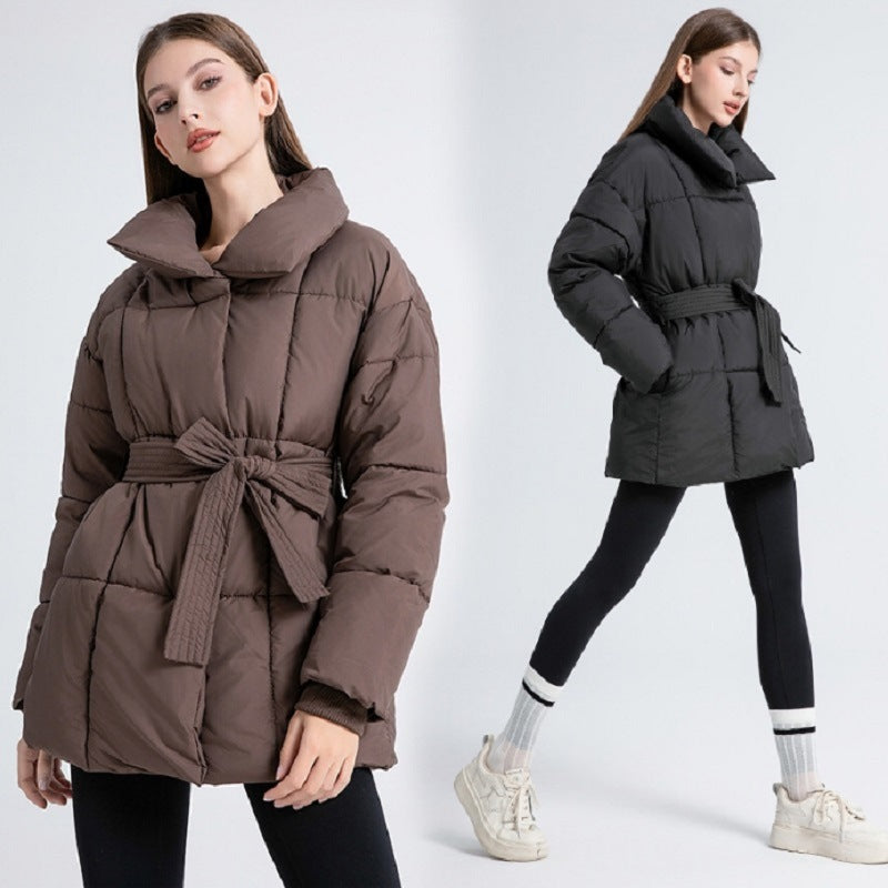 Plus Size Women's Mid-length Down Cotton-padded Jacket Thickened