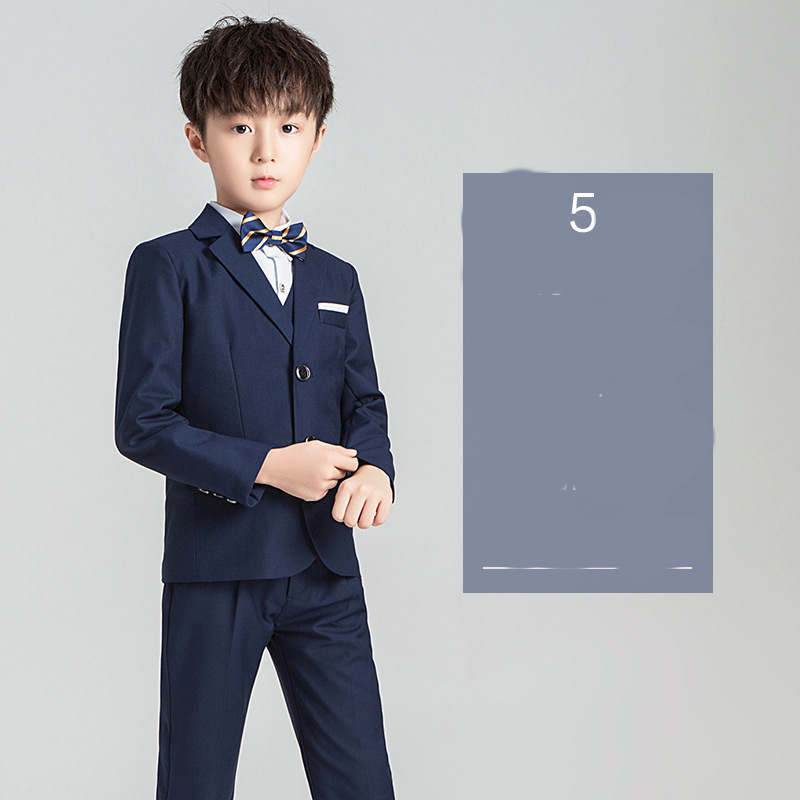 Children's Suit Boys Solid Color Flower Girl Dress  Catwalk Performance Clothing