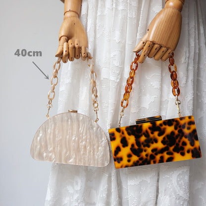 Resin acrylic shoulder bag chain