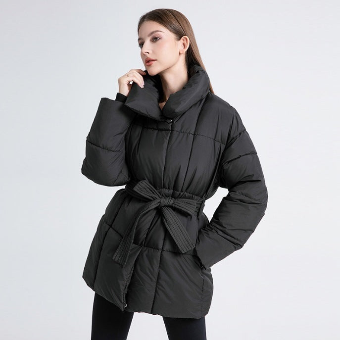 Plus Size Women's Mid-length Down Cotton-padded Jacket Thickened