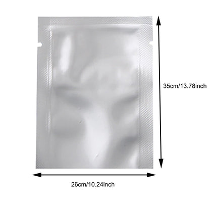 Silver Pure Aluminum Foil Package Bag Coffee Sugar Pouches Open Tops Heat Seal Vacuum Mylar Foil Bags for Spice Powder Storage