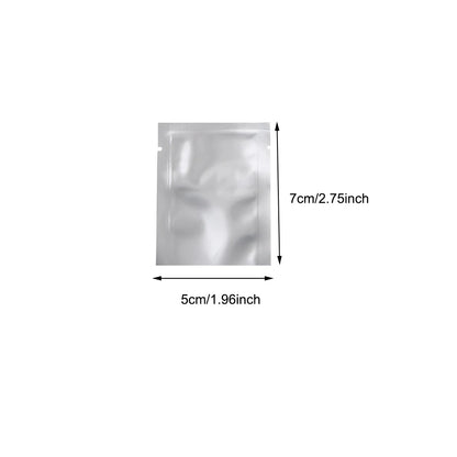 Silver Pure Aluminum Foil Package Bag Coffee Sugar Pouches Open Tops Heat Seal Vacuum Mylar Foil Bags for Spice Powder Storage