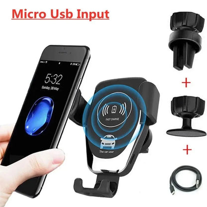 30W  Wireless Fast Charger Car Mount Air Vent Mobile Phone Holder Charging Stand Work On Smartphone