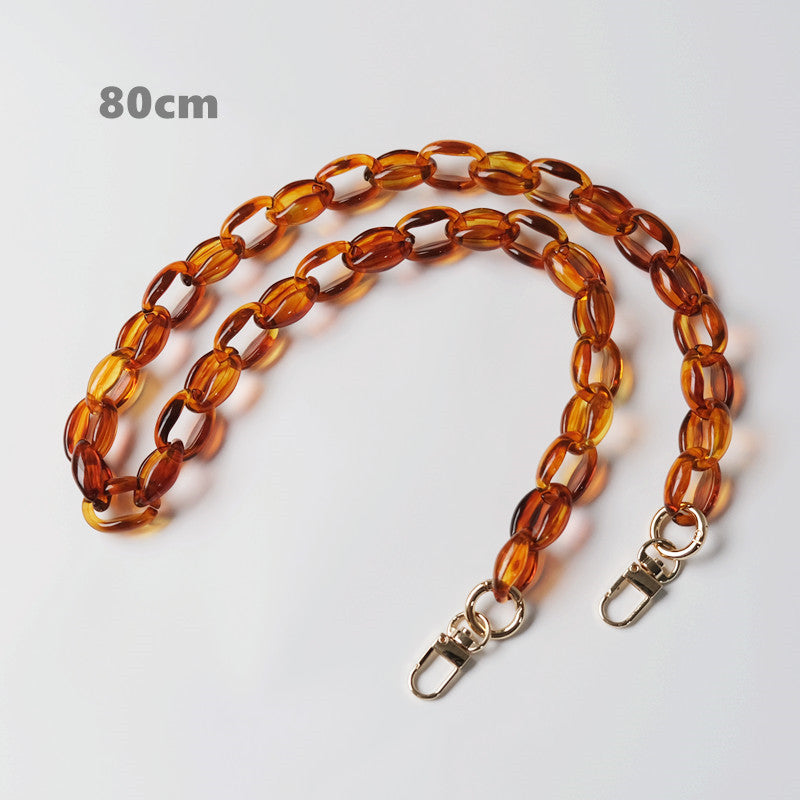 Resin acrylic shoulder bag chain