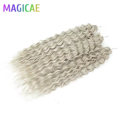 Magicae 3Pcs 300Grams 24Inches Ariel Deep Water Wave Hair (Braid or Twist)