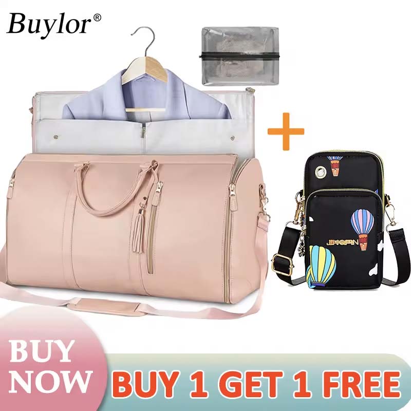 Stylish Large Capacity Duffle Bag with FREE VERSATILE TRAVEL TOTE, Waterproof, Foldable