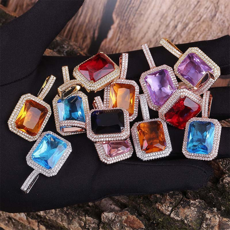 Colored gemstone pendants for men and women