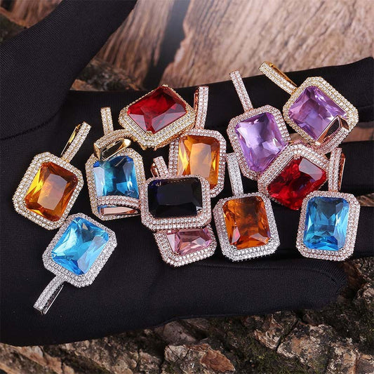 Colored gemstone pendants for men and women