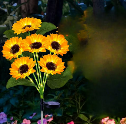 Sunflower Solar LED Garden Lights
