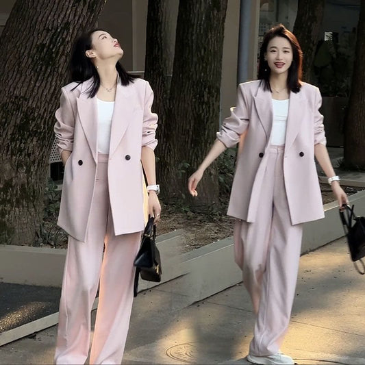 Women's Wide-leg Pants Casual Two-piece Suit