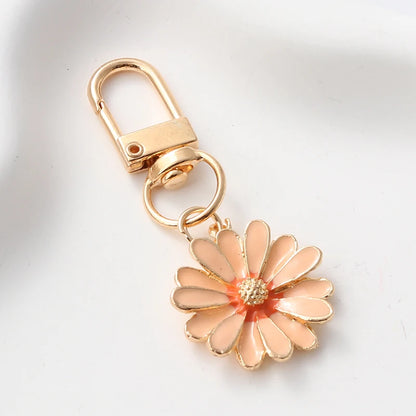 Lovely Enamel Keychains Beautiful Multiple Flowers Plants Key Rings For Women Girls Friendship Gift Handbag Decoration Jewelry