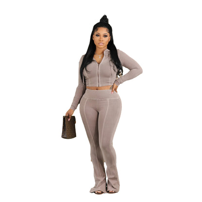 Women's Fashion Slim Pants Two-piece Set Nightclub Uniforms