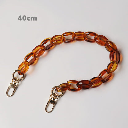 Resin acrylic shoulder bag chain