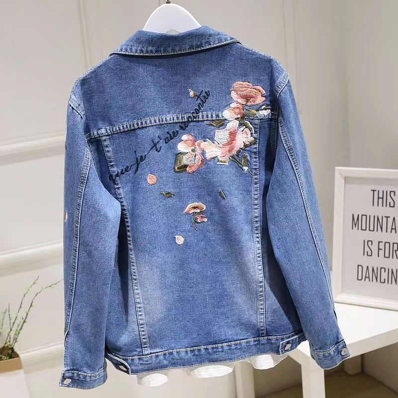 Vintage Mid-length Denim Coat