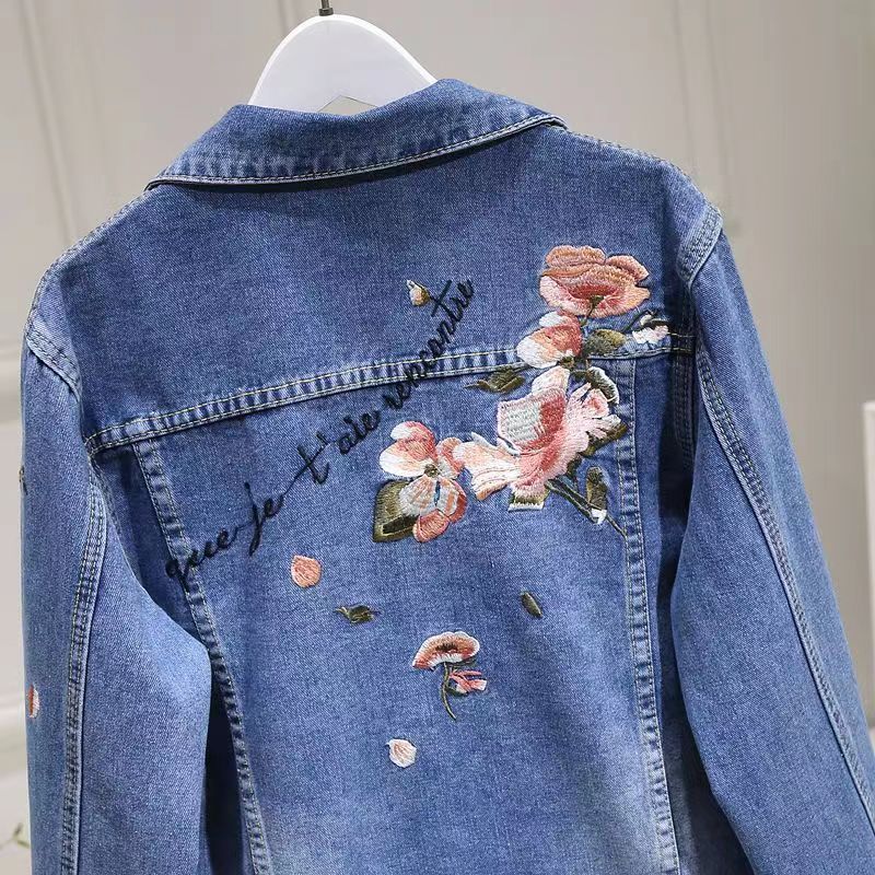 Vintage Mid-length Denim Coat