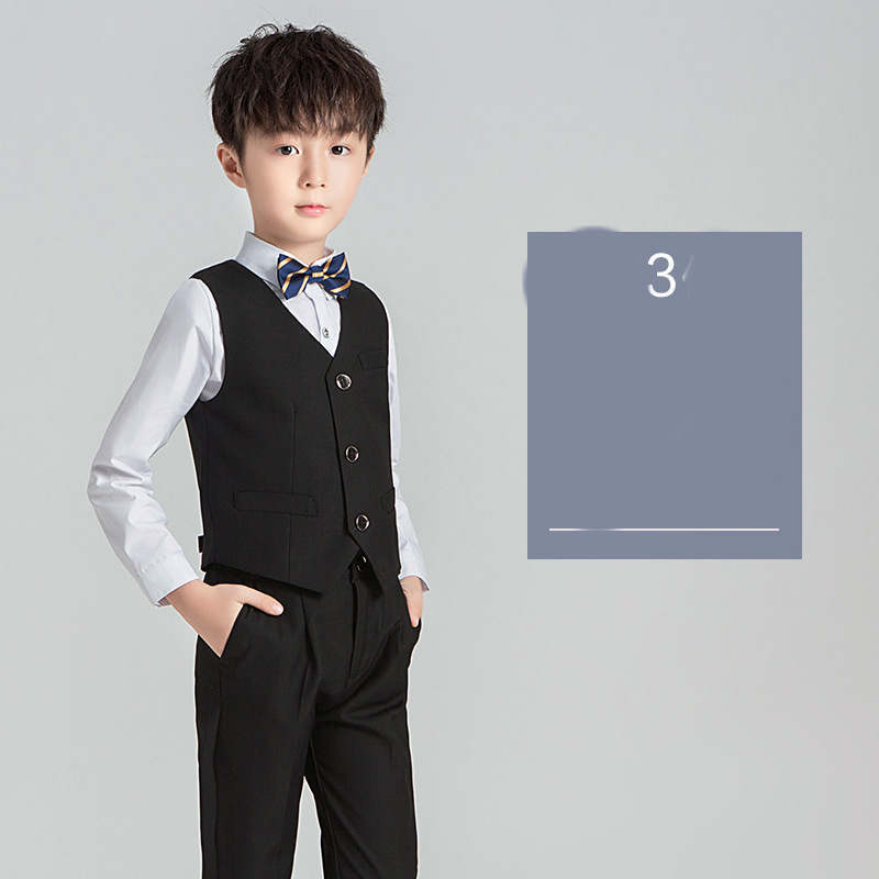 Children's Suit Boys Solid Color Flower Girl Dress  Catwalk Performance Clothing