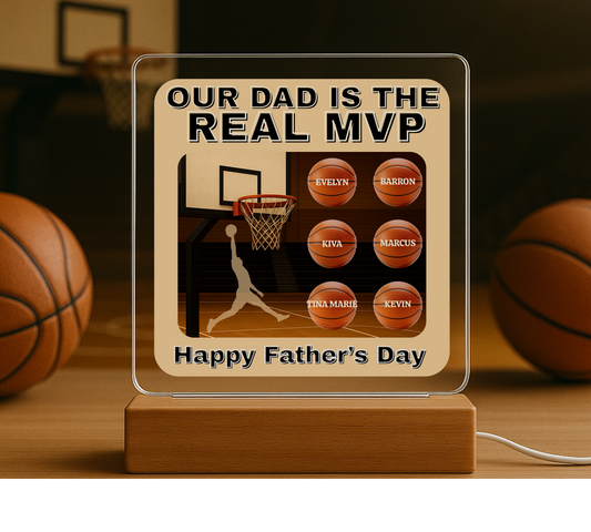 Dad's Personalized Acrylic Plaque – Baseball & Basketball Editions