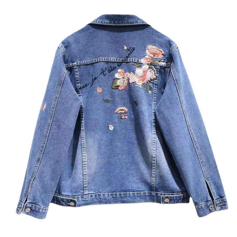 Vintage Mid-length Denim Coat