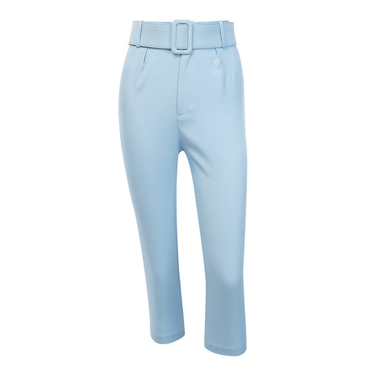 Women's slim Capris with high waist casual pants