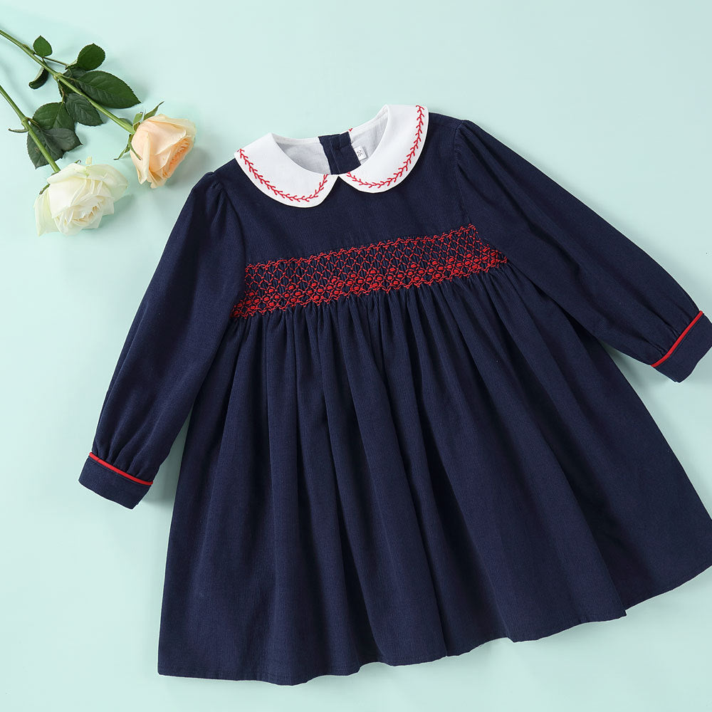 Corduroy Children's Clothing Autumn Girls Dress