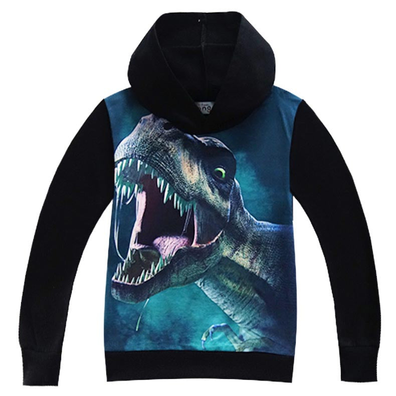 Clothing Medium And Large Children's Sweater Hoodie Dinosaur Boys' Top