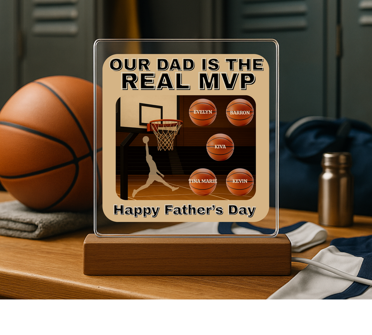 Dad's Personalized Acrylic Plaque – Baseball & Basketball Editions