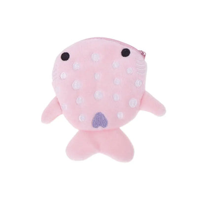 Cartoon Shark Whale Shark Coin Purse Bag Pendant Zipper Shark Plush Wallet Creative Fashion Plush Coin Bag Earphone