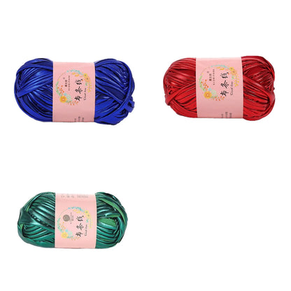 3Pcs Sparkle Polyester Ribbon Cloth Ribbon for Handwork Purse Bag Basket PU Leather Cotton Polyester Christmas Decorations