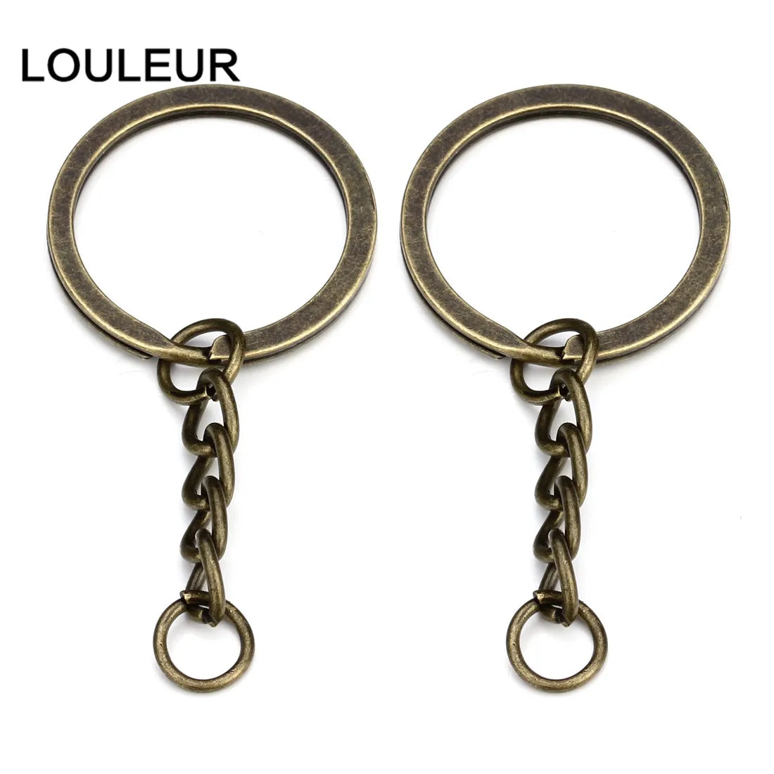 5-20pcs Gold Color Key Chain Key Ring Bronze Rhodium 28mm Long Round Split Keyrings Keychain For DIY  Jewelry Making Wholesale
