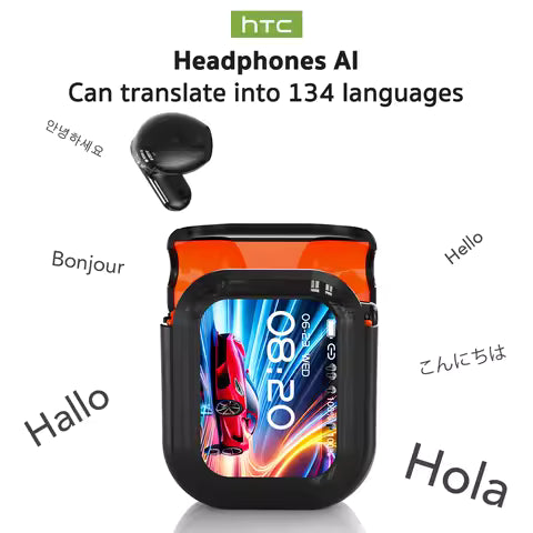 AI LED Display Earbuds | Waterproof | Translate | Long Life
