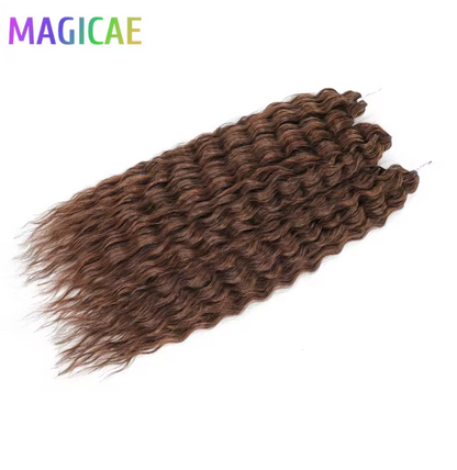 Magicae 3Pcs 300Grams 24Inches Ariel Deep Water Wave Hair (Braid or Twist)