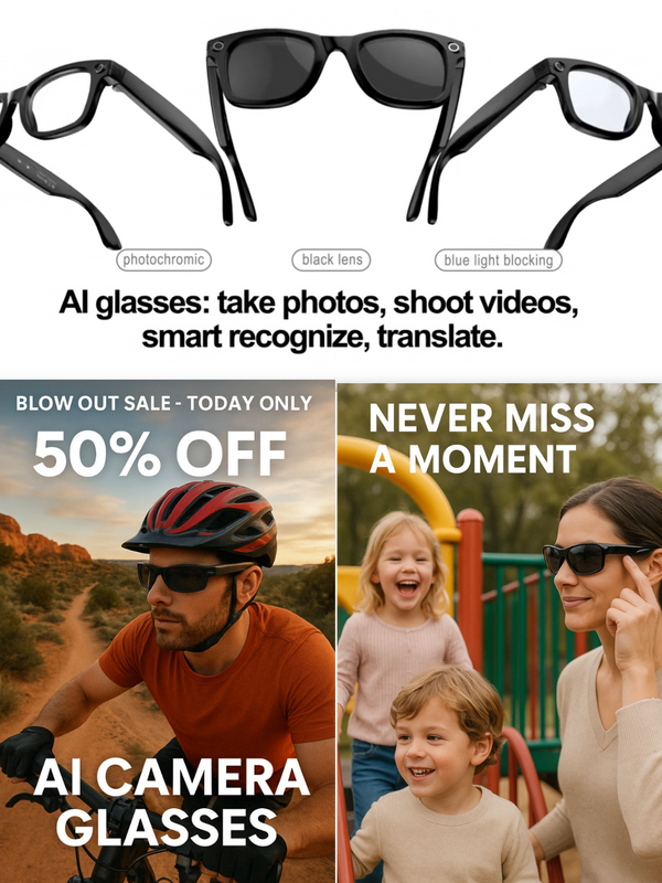 SnatchView AI Camera/Translation Sunglasses
