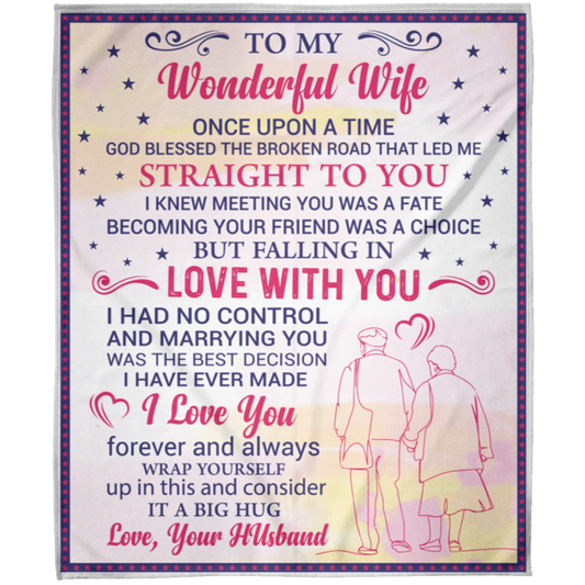 To My Wonderful Wife | Fleece Blanket