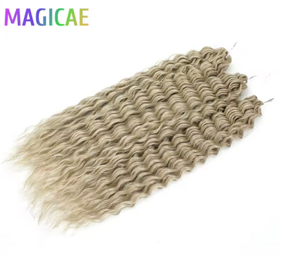 Magicae 3Pcs 300Grams 24Inches Ariel Deep Water Wave Hair (Braid or Twist)