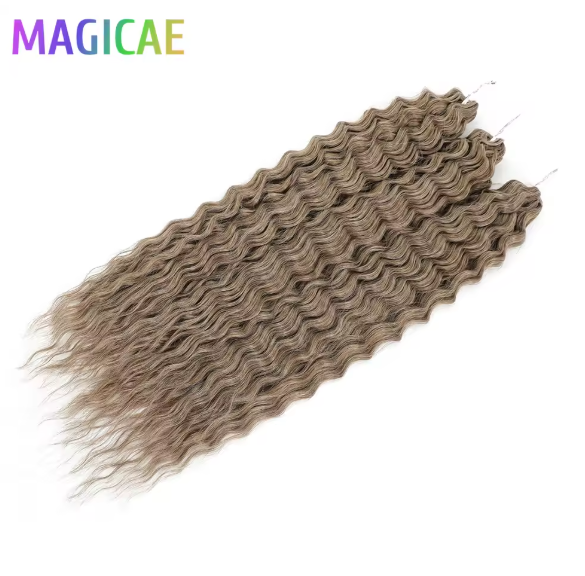 Magicae 3Pcs 300Grams 24Inches Ariel Deep Water Wave Hair (Braid or Twist)