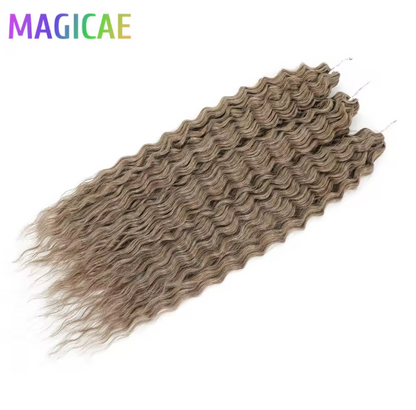 Magicae 3Pcs 300Grams 24Inches Ariel Deep Water Wave Hair (Braid or Twist)