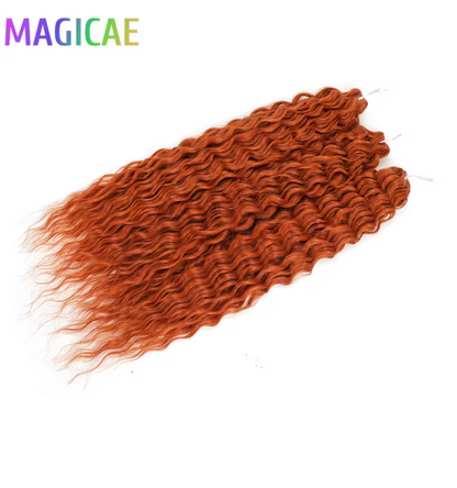 Magicae 3Pcs 300Grams 24Inches Ariel Deep Water Wave Hair (Braid or Twist)