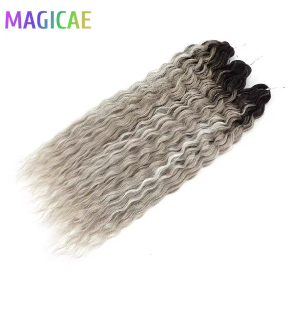 Magicae 3Pcs 300Grams 24Inches Ariel Deep Water Wave Hair (Braid or Twist)